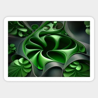 St Patricks Day Artwork - Green abstract artwork Sticker